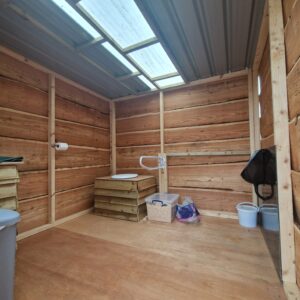 Extra Large Accessible Toilet Including a Sink & Urinal.
